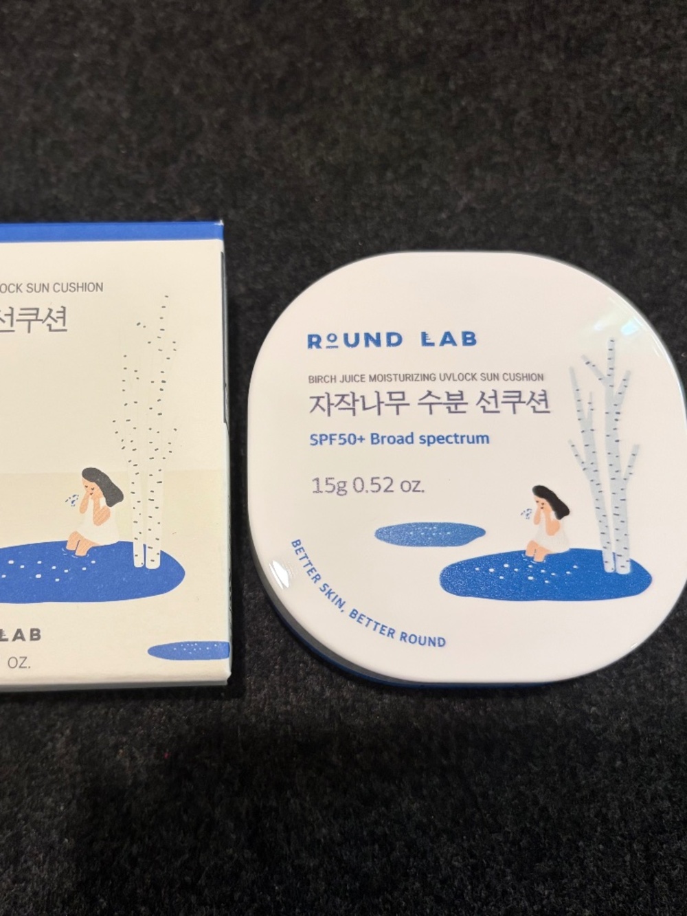 Round Lab Birch Juice Moisturizing UVLOCK Sun Cushion SPF50 NWT